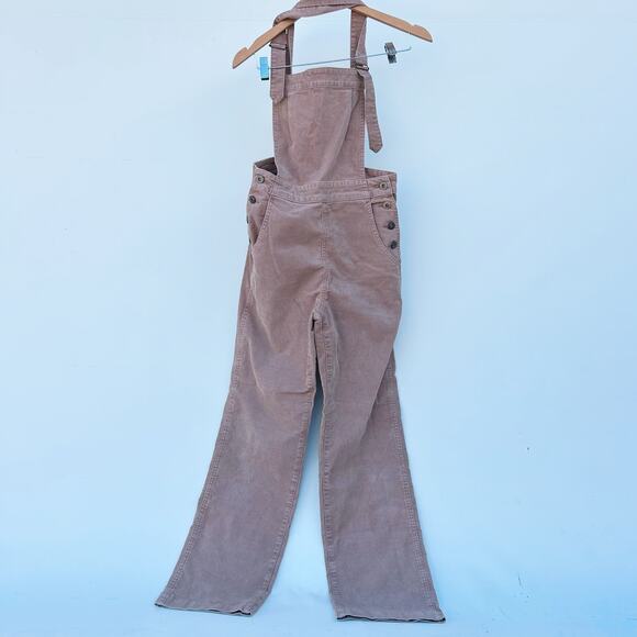 Adriano Goldschmied AG Corduroy Gwendolyn Backless Overalls Flare Small Pink - Picture 4 of 10